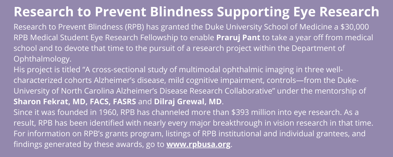 Research to Prevent Blindness Supporting Eye Research