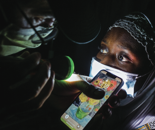 Performing eye surgery in Sierra Leone