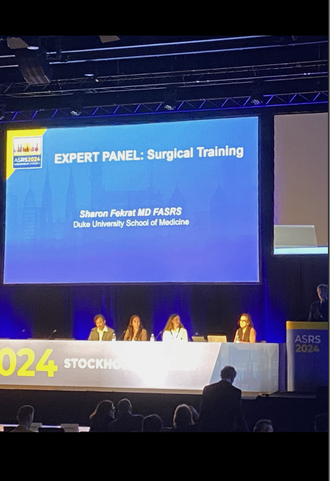 Sharon Fekrat, MD presenting on Surgial Training Expert Panel at ASRS 2024