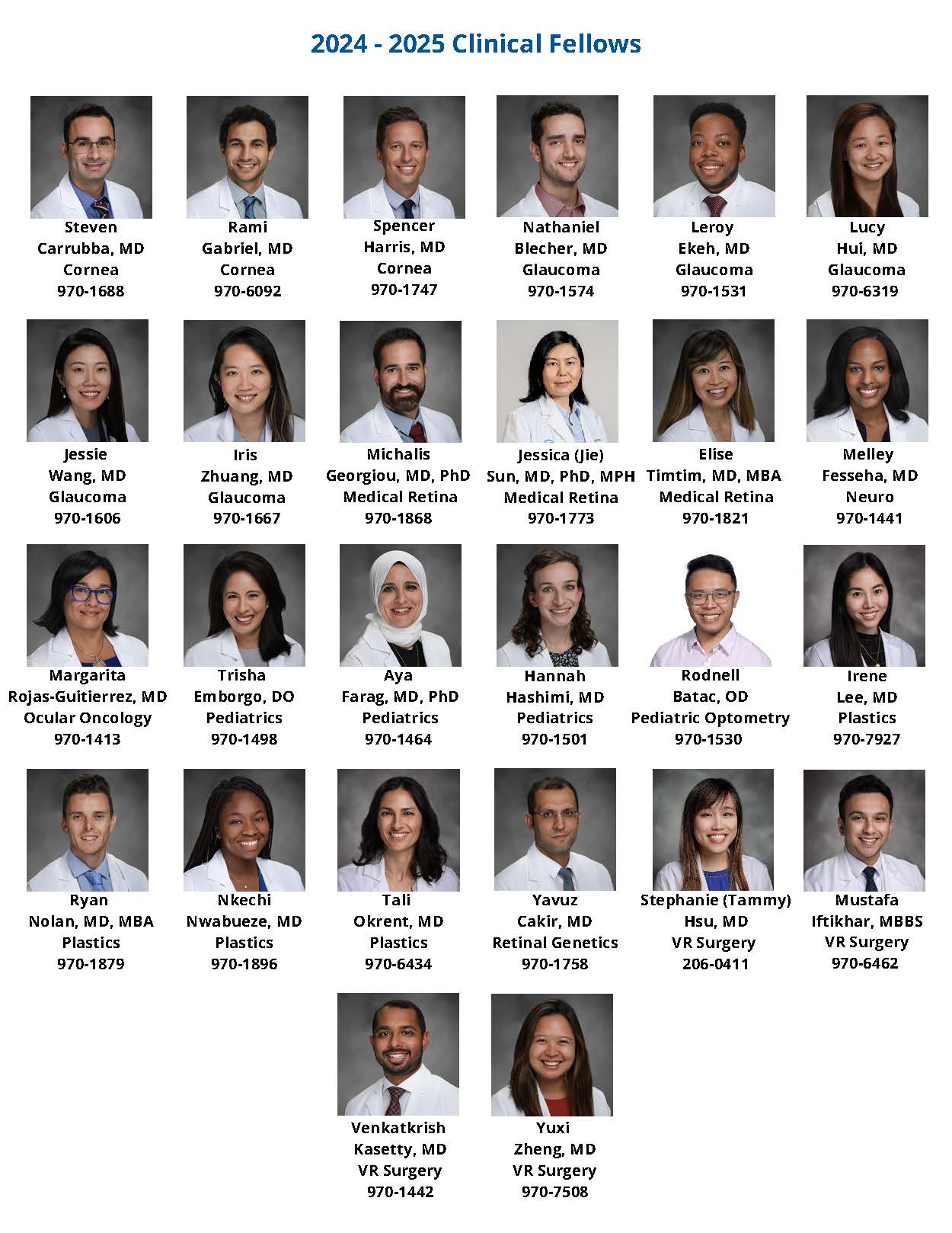 Fellows photo sheet