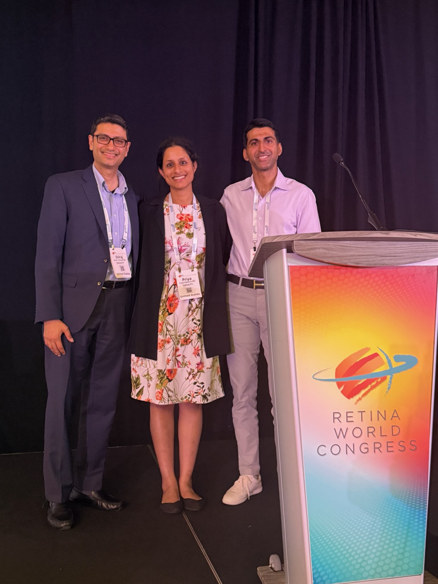 Grewal at Retina World Congress with colleagues