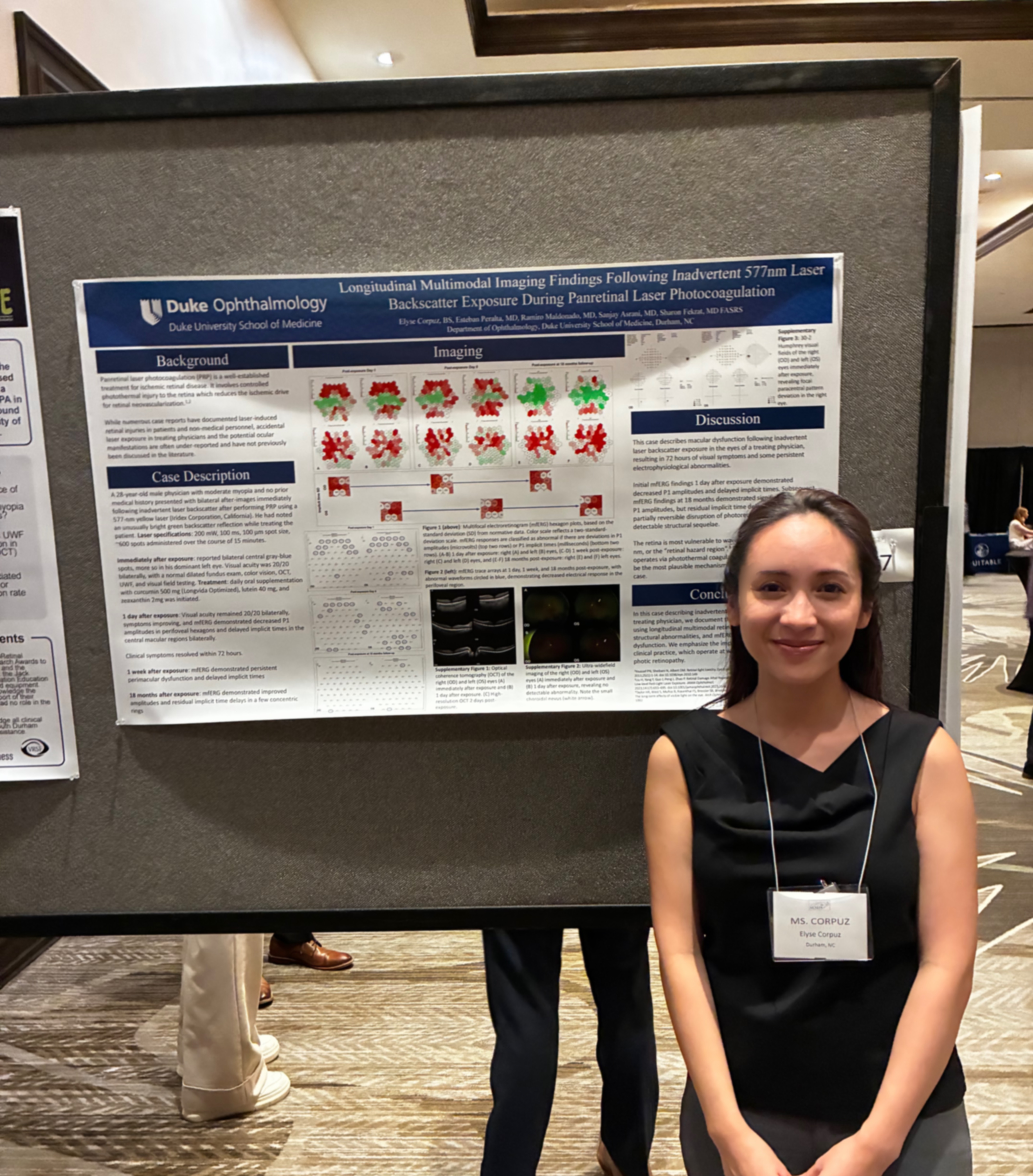 Elyse with poster