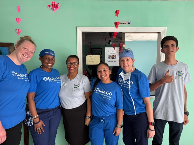 Duke staff in clinic