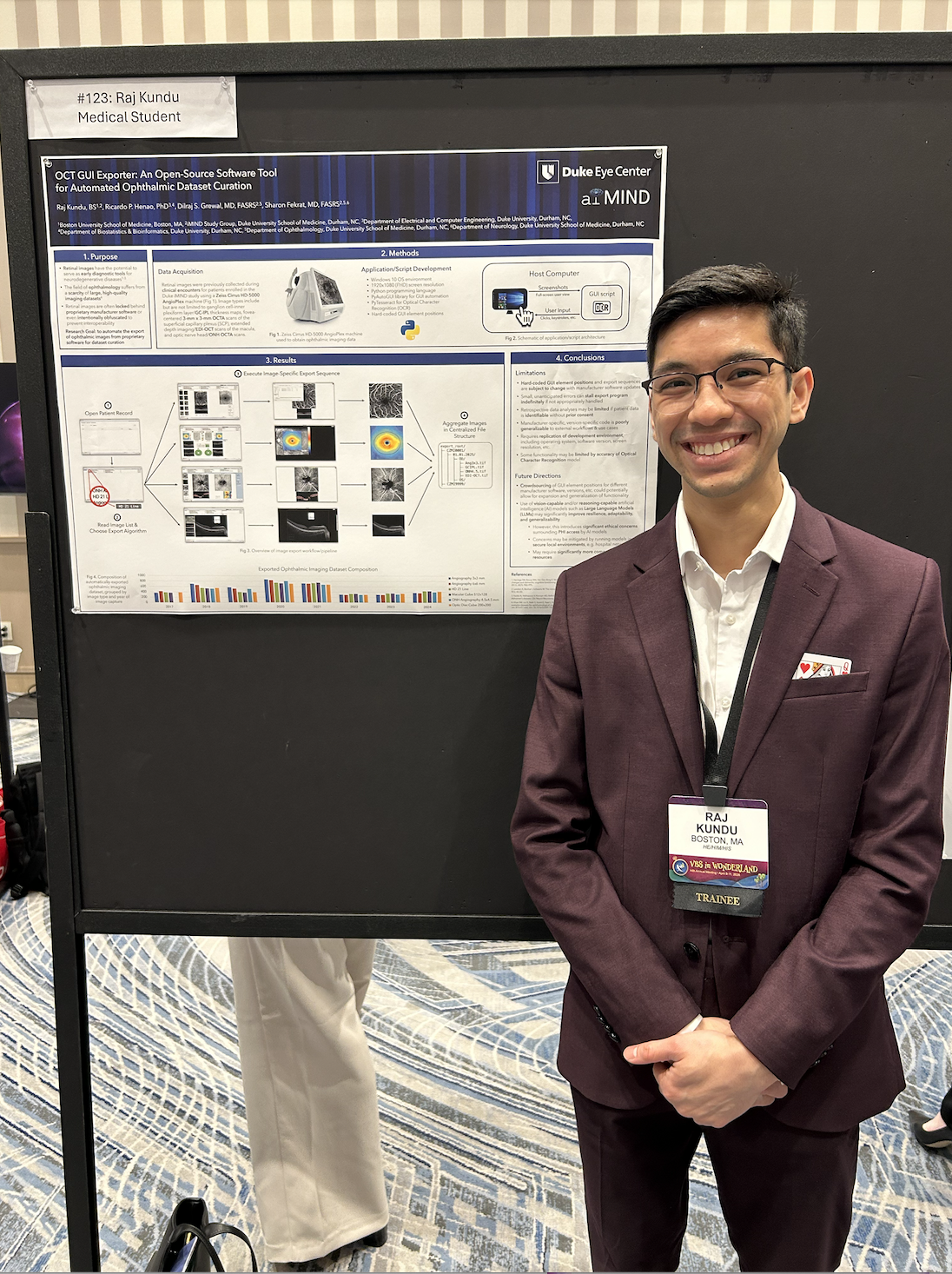 Med student with poster 