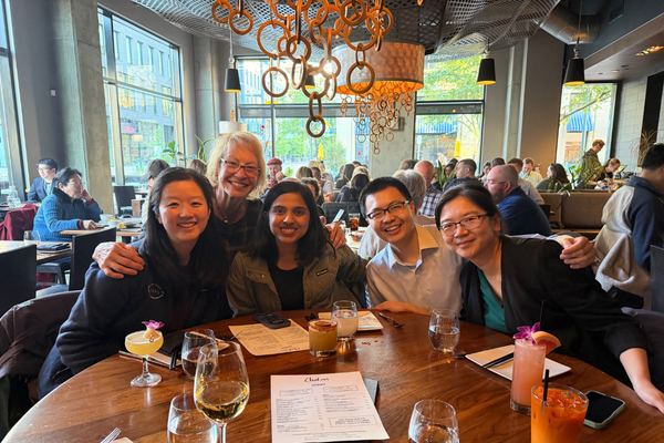 Duke retina team during meal at arvo