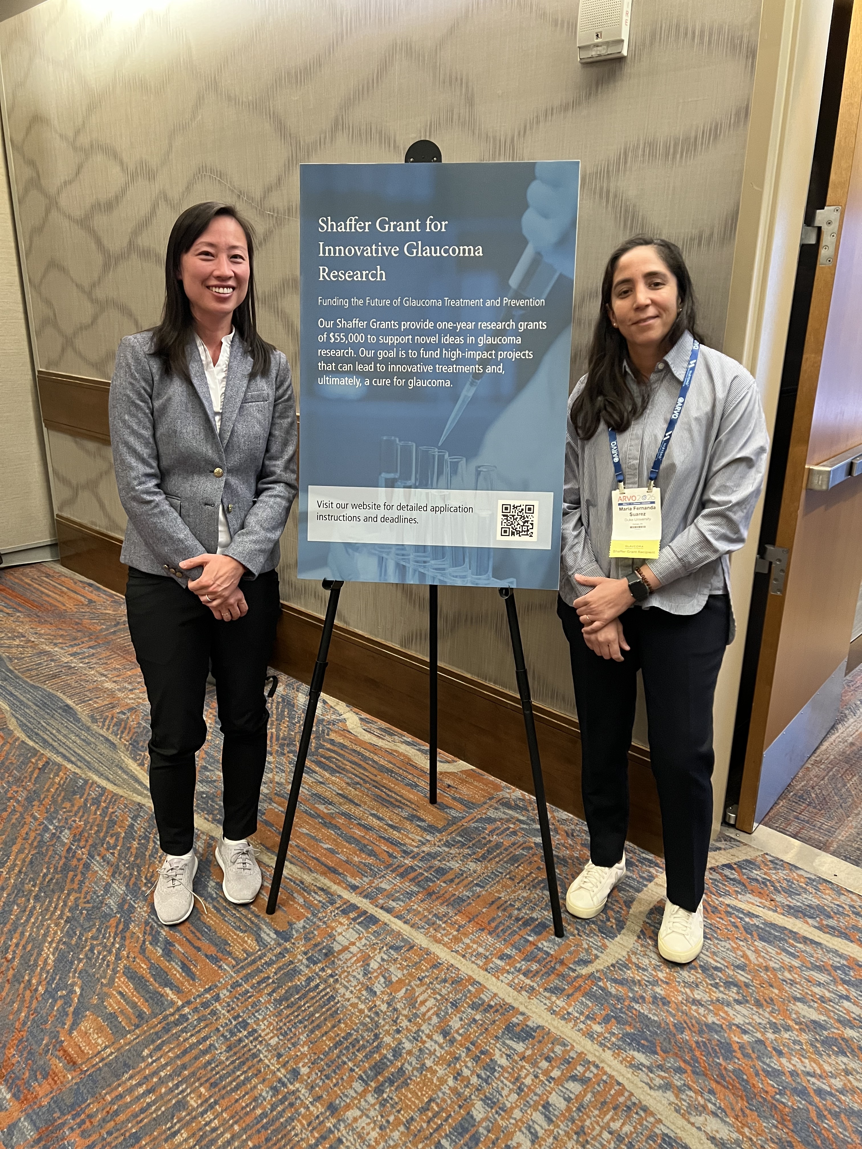 Fernanda Suarez and Katy Liu, MD, PhD at the Glaucoma Research Foundation Reception at ARVO.