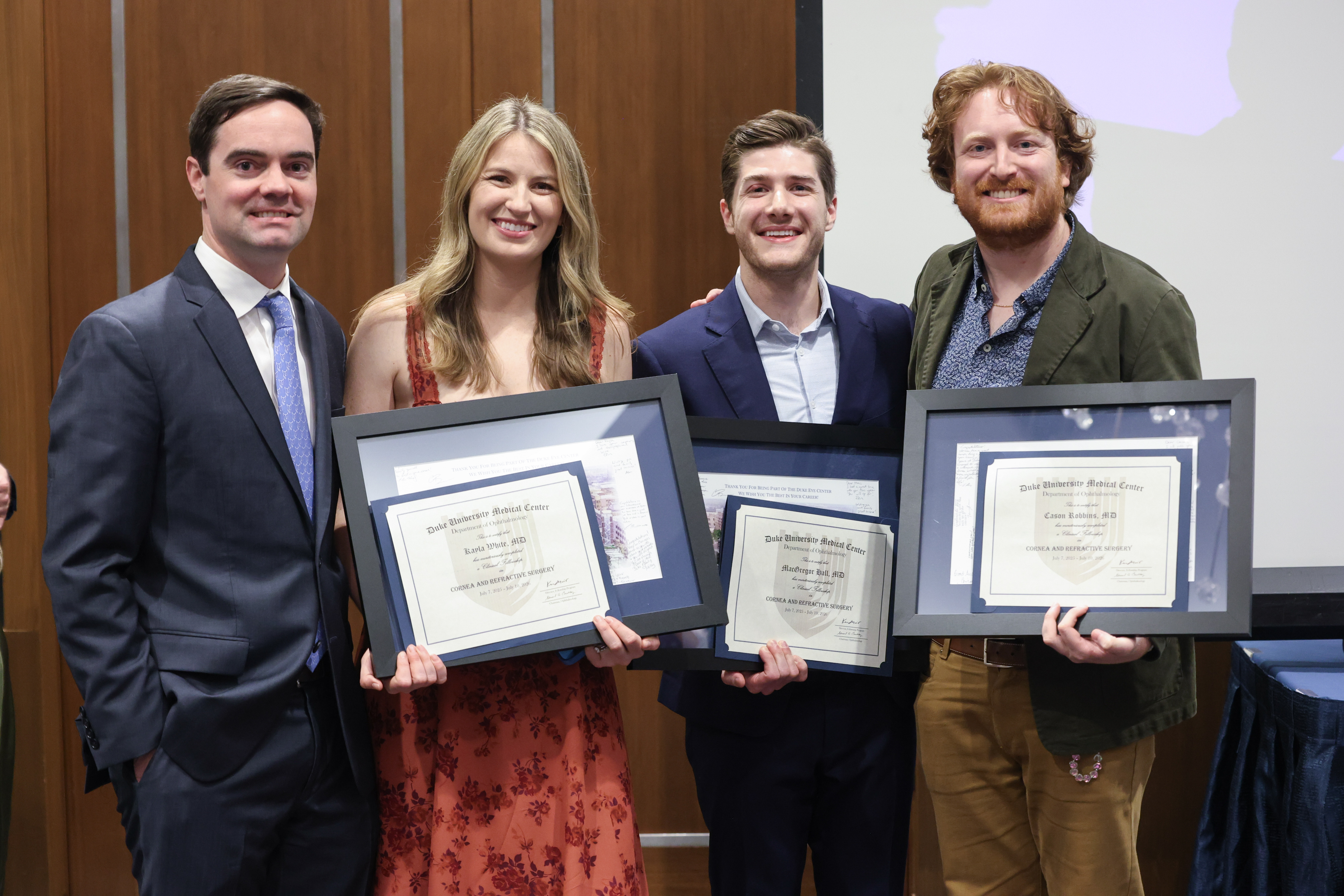 Cornea fellow group with diplomas