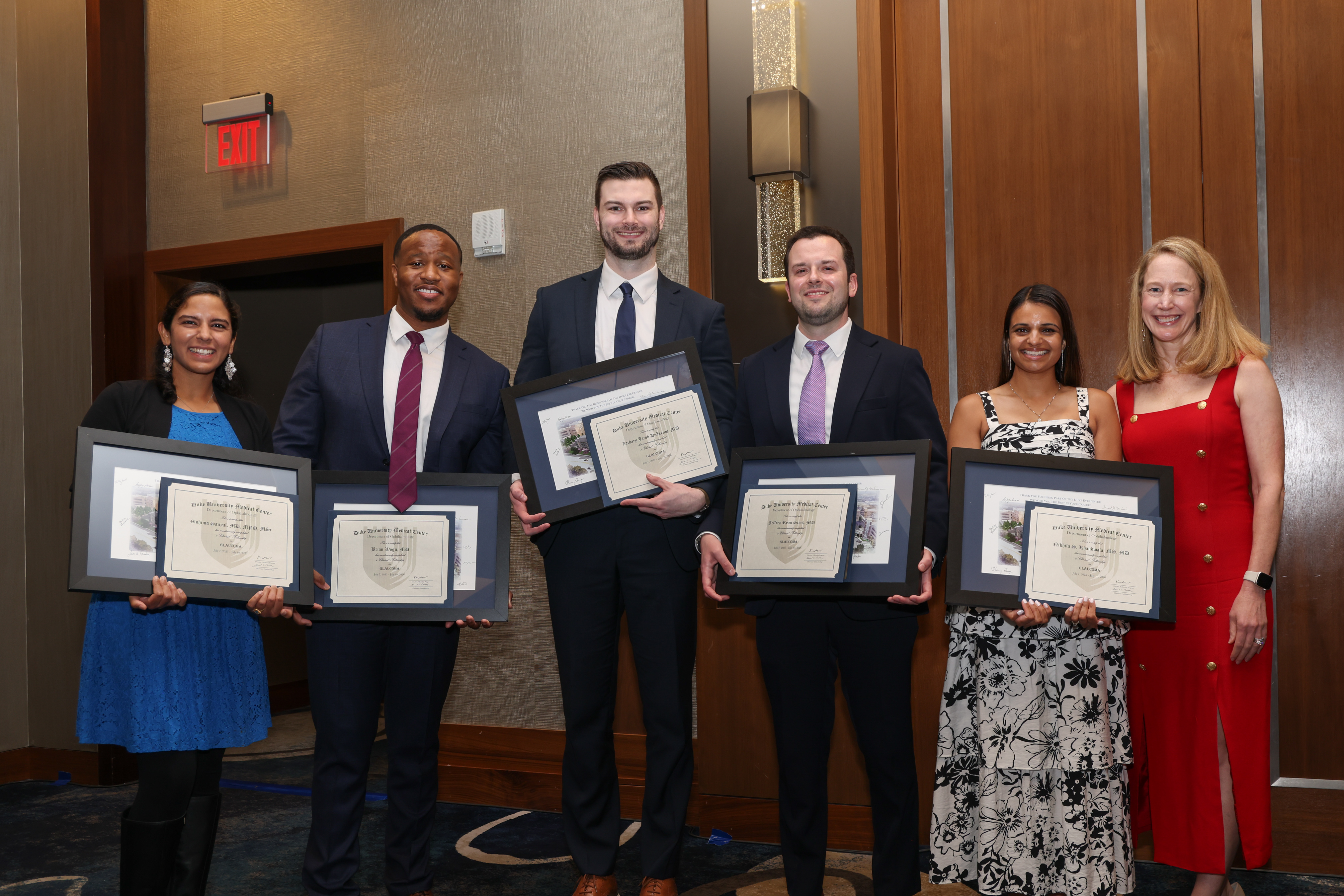 Glaucoma fellows with diplomas 