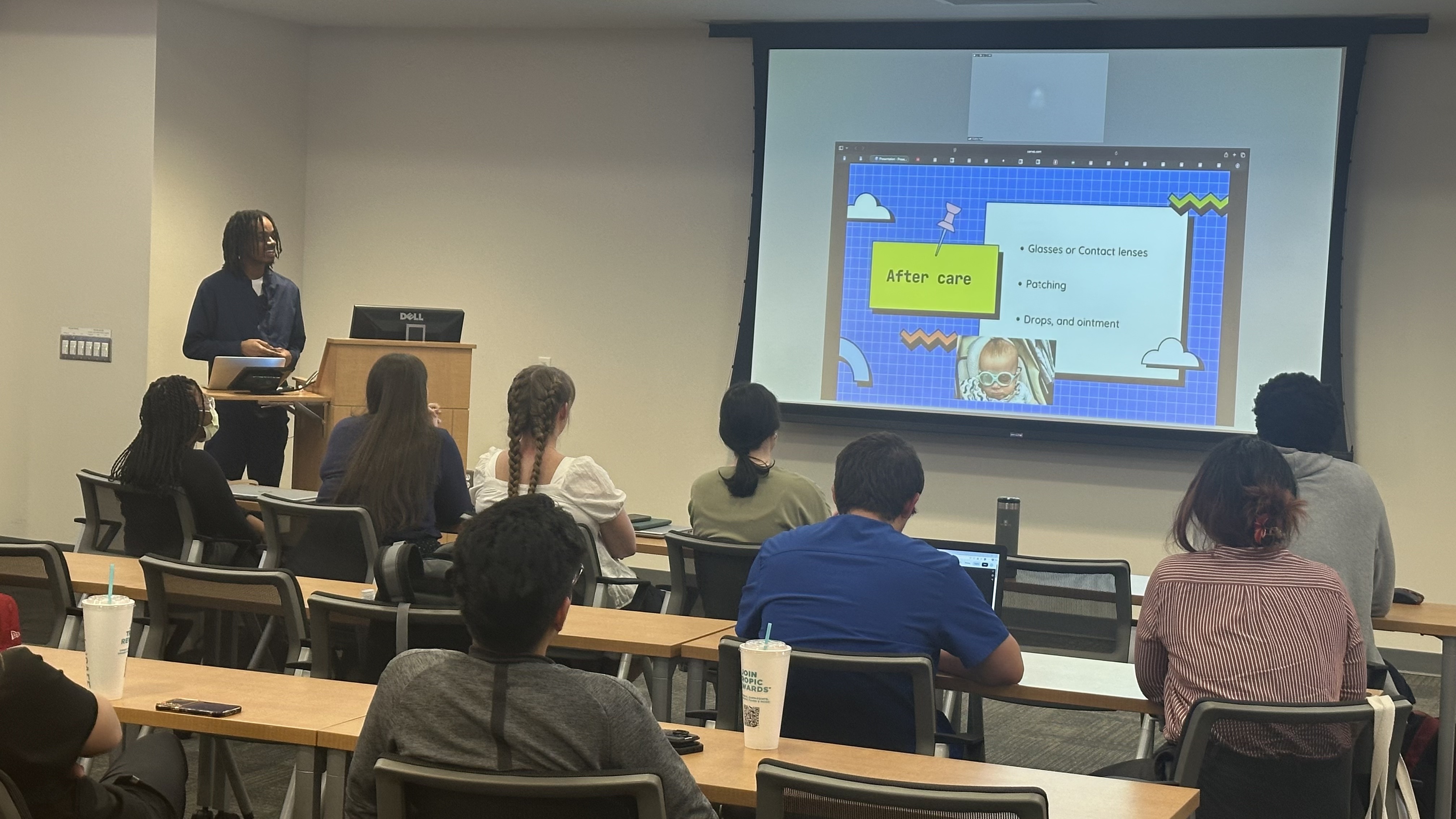 Student presenting their project
