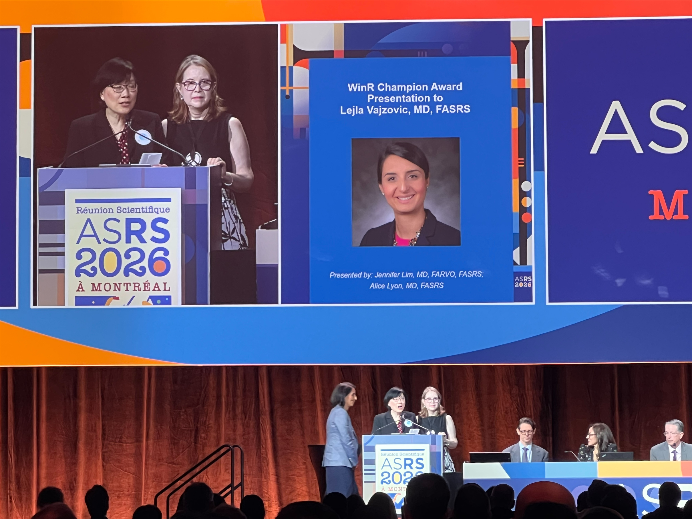 Vajzovic being presented with her award