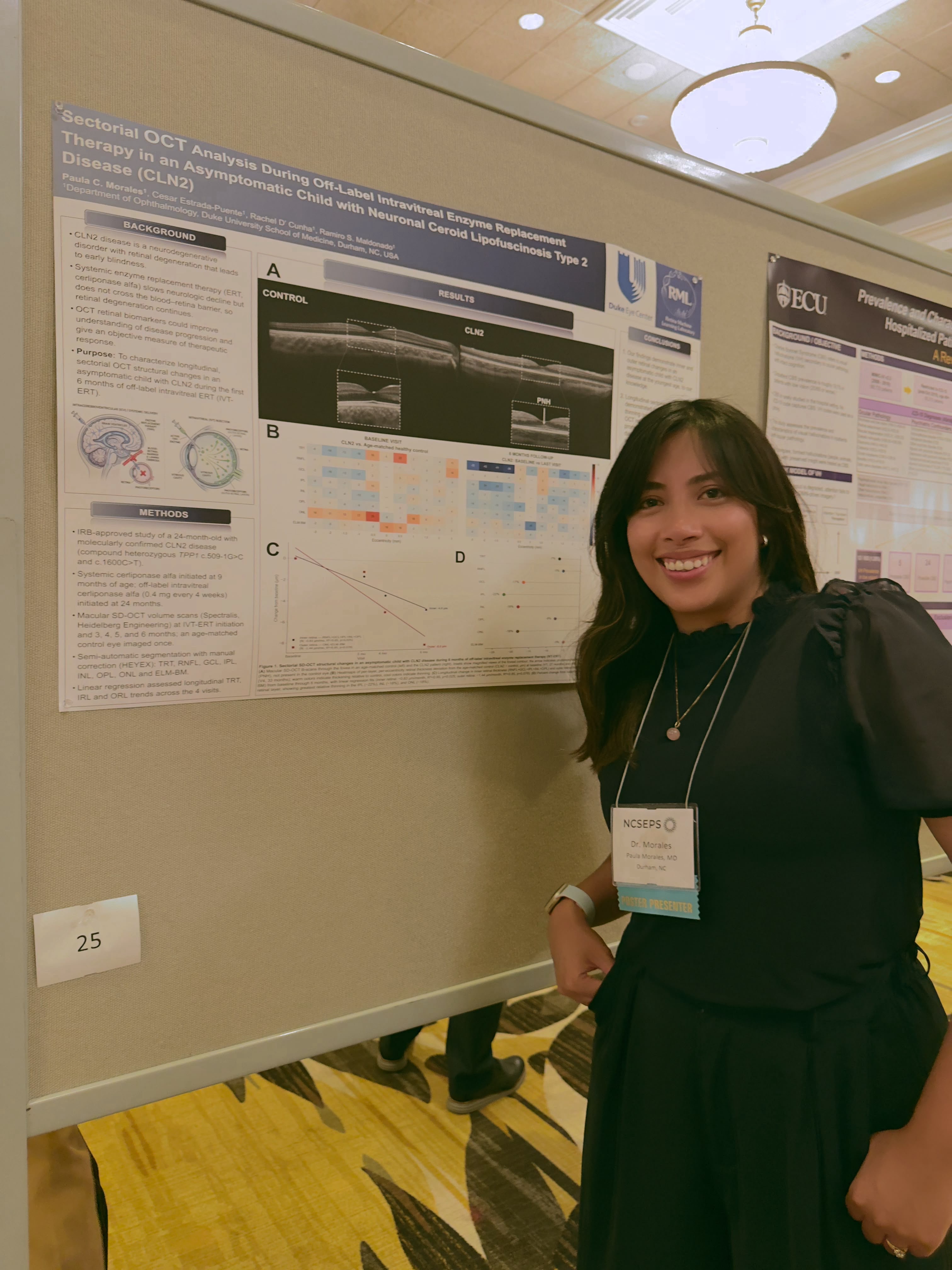 student iwth poster