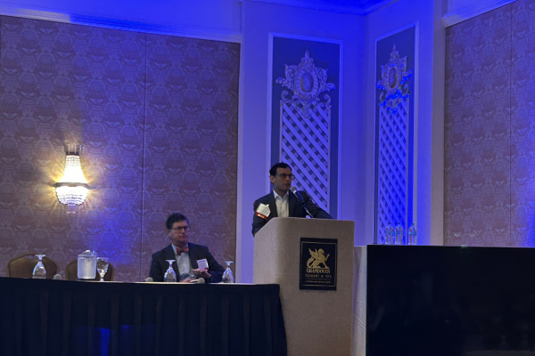 Gupta presenting 
