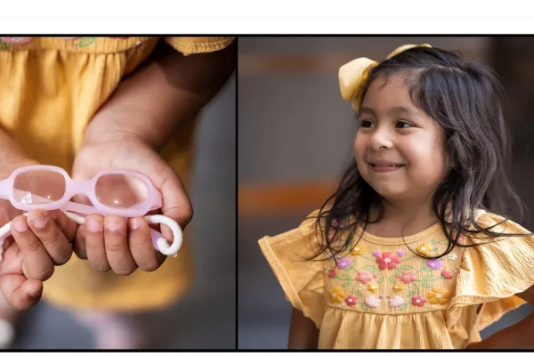Child with glasses