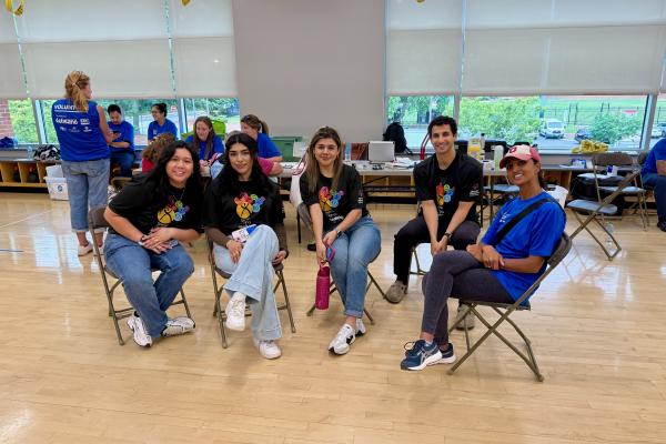 Group of volunteers at the Special Olympics