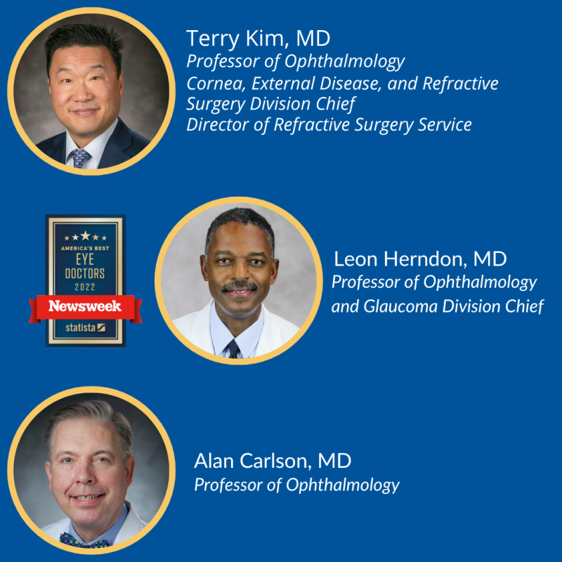 Dr. Terry Kim, MD, Dr. Leon Herndon, MD, & Dr. Alan Carlson, MD